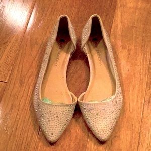 Big Buddha gemstone adorned ballerina flats